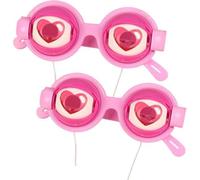 NTHFECG Disfraz de ojos de broma, gafas de broma, cordón para niños, juguete extraño, accesorio de disfraz para fiestas, fiestas temáticas, cosplay, cumpleaños (rosa-2)
