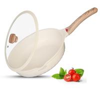 NTIGNIS® Premium - Sartén de 30 cm de profundidad con tapa, antiarañazos, compatible con inducción, interior antiadherente, mango resistente al calor, perfecta para cocinar todos los días