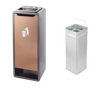 NTIYOU Botes de Basura Cenicero Vertical Grande y Hermoso for Exteriores, for Interiores y Exteriores, for hoteles. Papelera (Color : Gray Gold)