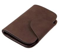 NTIYOU Carteras Cartera Cartera de Cuero for Mujer Monederos Multifuncionales Bolsillo for Monedas de Estilo Corto Tarjeteros Simples Retro for Hombres Resistentes a desgarros Durable