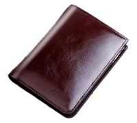 NTIYOU Carteras Cartera Cartera De Cuero for Mujer Tarjetero Simple Delgado Gran Capacidad 6 Ranuras for Tarjetas Monederos Unisex Resistente Al Desgarro Durable (Color : Vertical Brown)
