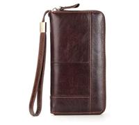 NTIYOU Carteras Cartera Carteras for Hombre Tarjetero Vintage de Gran Capacidad Monederos de Estilo Largo de Negocios Embrague de Seguridad Premium Resistente a desgarros Durable