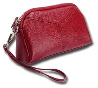 NTIYOU Carteras Cartera de Cuero for Mujer, Tarjetero de Alta Capacidad a la Moda, Bolsillo for Monedas clásico, monederos portátiles Resistentes a roturas Durable (Color : Red, Size : 11x18.5cm)