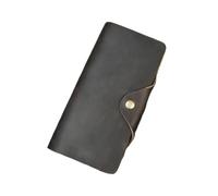 NTIYOU Carteras Crazy Horse Cartera de Cuero Trifold Titular de la Tarjeta de Gran Capacidad Monederos Unisex de Estilo Largo for Monedas Tarjeta Monedas Bolsillo Resistente al desgarro Durable