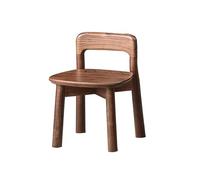 NTIYOU Escabel Banco pequeño de Nogal Negro con Porche Trasero, Taburete for Cambiar Zapatos, Taburete de Comedor Sencillo, Taburete bajo, hogar, Sala de Estar, Cocina, Taburete Creativo Salón