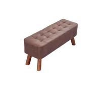 NTIYOU Escabel Banco portátil Reposapiés de Oficina Informal Moderno Marco de Madera Maciza Herramienta for pies Cómodo y Transpirable for Sala de Estar Taburete Creativo Salón(Brown)