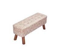 NTIYOU Escabel Banco portátil Reposapiés de Oficina Informal Moderno Marco de Madera Maciza Herramienta for pies Cómodo y Transpirable for Sala de Estar Taburete Creativo Salón(Pomelo)