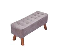 NTIYOU Escabel Banco portátil Reposapiés de Oficina Informal Moderno Marco de Madera Maciza Herramienta for pies Cómodo y Transpirable for Sala de Estar Taburete Creativo Salón(Gris)