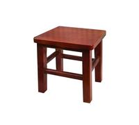 NTIYOU Escabel Escalera pequeña Multifuncional con Almohadilla for los pies, Taburete de Madera, Silla de Entrada, Taburete for Cambiar Zapatos, Taburete Creativo Salón(Red Brown)