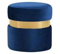 NTIYOU Escabel Reposapiés tapizado con Soporte de Madera, puf otomano, Silla, sofá, Taburete, Cubierta de Tela, Apariencia de Franela extraíble (Azul) Salón
