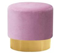 NTIYOU Escabel Reposapiés tapizado con Soporte Redondo, puf otomano, Silla, sofá, Taburete, Cubierta de Tela, Apariencia de Franela extraíble (Rosa) Salón
