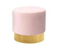 NTIYOU Escabel Reposapiés tapizado con Soporte Redondo, puf otomano, Silla, sofá, Taburete, Cubierta de Tela, Apariencia de Franela extraíble (Rosa Claro) Salón