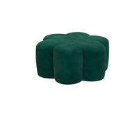 NTIYOU Escabel Taburete bajo de pétalos for sofá, Taburete de Tela for Sentarse, puf otomano for el hogar, Taburete for Cambiar Zapatos, Taburete Creativo Salón(Green)