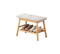 NTIYOU Escabel Taburete Cambiador de Zapatos for sofá, Banco de Tela de algodón, Taburete Rectangular otomano for Dormitorio, Cocina, Sala de Estar, Taburete Creativo Salón(China White)