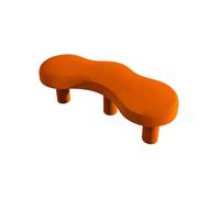 NTIYOU Escabel Taburete Triangular Creativo for Cambiar Zapatos, Banco de área de Ocio, Taburete de sofá de Forma Especial for Sala de Estar, Taburete Creativo Salón(Orange)