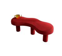 NTIYOU Escabel Taburete Triangular Creativo for Cambiar Zapatos, Banco de área de Ocio, Taburete de sofá de Forma Especial for Sala de Estar, Taburete Creativo Salón(Red)