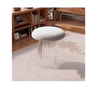 NTIYOU Escabel Taburetes Redondos acrílicos, Taburete Creativo con Forma de Seta, Taburete for sofá, tocador, Silla móvil for Sala de Estar, Taburete Creativo Salón(Beige)