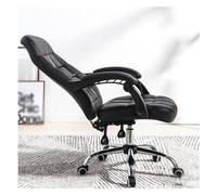 NTIYOU Silla de Escritorio Silla de Escritorio con Altura de Asiento Ajustable, Silla for Ordenador con rotación de 360°, cómodas sillas ejecutivas, cojín de Asiento Firme Cómodo(Black-)