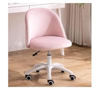 NTIYOU Silla de Escritorio Silla de Oficina ergonómica giratoria for Ajustar la Altura Silla de Escritorio sin reposabrazos Silla de Ordenador Sillas de Respaldo Medio firmes Cómodo(Pink)