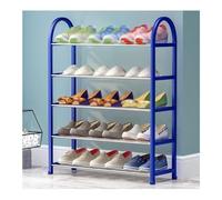 NTIYOU Zapateros Zapatero de 5 Niveles for Entrada de Armario, Tubo de Acero Resistente, Organizador de Almacenamiento, Estante for Zapatos de Gran Capacidad Puerta Principal(BLU)