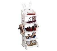 NTIYOU Zapateros Zapatero de Madera Maciza, Organizador de Almacenamiento de Zapatos, Armario de Zapatos de pie, Pasillo, Entrada, Estante for Zapatos Puerta Principal(29cm*25cm*89cm)