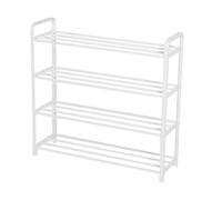 NTIYOU Zapateros Zapatero Moderno de Tubo de Acero, Multicapa, fácil de Montar, Estante de pie for Zapatos, Organizador de Almacenamiento for el hogar Puerta Principal(Blanc,4 Tier)