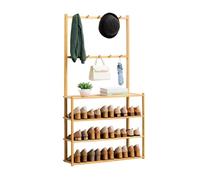 NTIYOU Zapateros Zapatero Organizador de 4 Niveles, Estante de Almacenamiento con Gancho, Estante de exhibición Multiusos, Estante for Plantas, Estante for Zapatos Puerta Principal