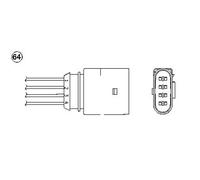 NTK Sonda Lambda 4 Cables 0394 Para VW Polo 1.4 Lupo 60