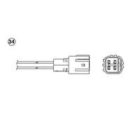 NTK Sonda Lambda 4 Cables para Toyota Corolla Liftback 1.4 91254