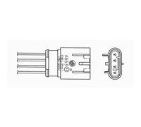 NTK Sonda Lambda Calefactada 4 Cables Para Fiat Panda 1.1 1.2 Punto Van 0056