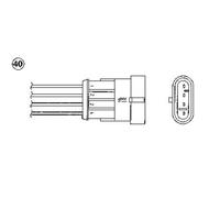 NTK Sonda Lambda O2 Calefactada Para Fiat Grande Punto 1.4 1.2 4 Cables 300 mm