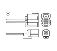 NTK Sonda Lambda Sonde de Regulación 5 Hilos para Mazda 5 2.0 1.8