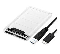 NTQinParts Disco duro transparente SATA USB 3.0 de 2.5 pulgadas, carcasa externa para portátil Samsung 870 EVO SATA III SSD de 2.5 pulgadas, unidad interna de estado sólido de 250 GB, 500 GB, 1 TB, 2