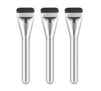 NTRUXZP 3 Piezas Brocha plana base de maquillaje fluido, profesional makeup, ideal para tu estuche de brochas de maquillaje, para Fundación Sonrojo Ocultadora Polvo Líquido Crema