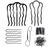 NTRUXZP 6 Piezas Peinetas Pelo Pinza Cabello Dientes Peine, Peine Lateral Metal, Forma de U Pinza Horquilla Peineta Pelo Dientes, para Mujeres y Niñas para Peinar El Cabello 3 Tamaños (Negro)