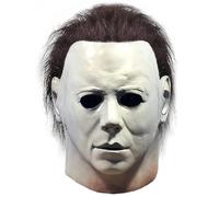NTSWZYS Máscara de Halloween de Michael Myers 2025 de látex de terror para cabeza completa, disfraz de cosplay para adultos, accesorios de fiesta (blanco)
