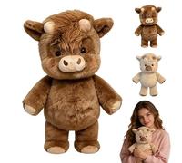 Ntwdby Peluche Que Corre, 45 cm Juguete Suave De Becerro Corriendo, Peluche De Vacas Highland, Peluches de jabalís, Vaca Que Corre Peluches, para Abrazar, Jugar y Decorar La Habitación (C)