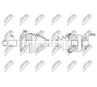 NTY Antriebswelle NPW-KA-380