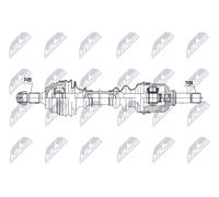 NTY Antriebswelle NPW-PE-128 Delantera Izquierda 24x25, 643 mm