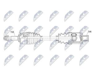 NTY Antriebswelle NPW-PL-147 Vorderachse rechts | Npw-Pl-147 Compatible con Corsa D (S07), Corsa D Kasten/schrägheck (S07),Mokka / Mokka X (J13),Trax