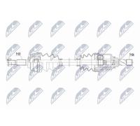 NTY Eje de Transmisión Delantero Izquierdo para Renault Kangoo Express FW0/1_
