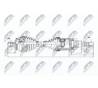 NTY Antriebswelle NPW-VV-020 Reforzada 100% Ajuste Perfecto Izq. Delantera