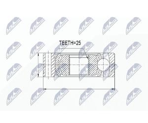 NTY Cojinete Articulado Barra Axial NPW-WW-022 Para Audi VW 100 mm