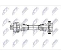 NTY Eje de Transmisión NPW-AU-081 Para Audi Antriebswelle 670 mm