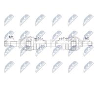 NTY Eje de Transmisión NPW-ME-216 para Mercedes-Benz, Trasera Izquierda 747 mm