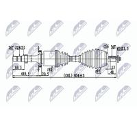 Semieje Eje delantero, derecha NPW-VV-133 NTY para VOLVO V40 Hatchback