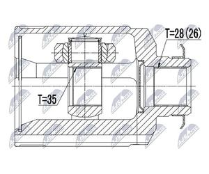 NTY Gelenksatz, Antriebswelle NPW-HY-524