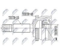 NTY Gelenksatz, Antriebswelle NPZ-HY-556 Vorderachse rechts