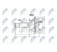 NTY Juego de Homocinética Eje de Transmisión NPZ-HY-530 Hyundai KIA