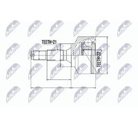 Junta homocinética Eje delantero, derecha NPZ-CT-011 NTY para PEUGEOT CITROËN